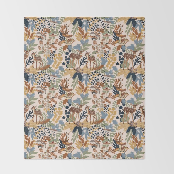 Colorful Forest Animals A Throw Blanket Gallery Image 2