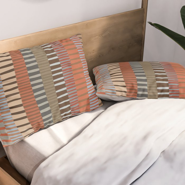 Mix of Stripes #3 Pillow Sham Gallery Image 2