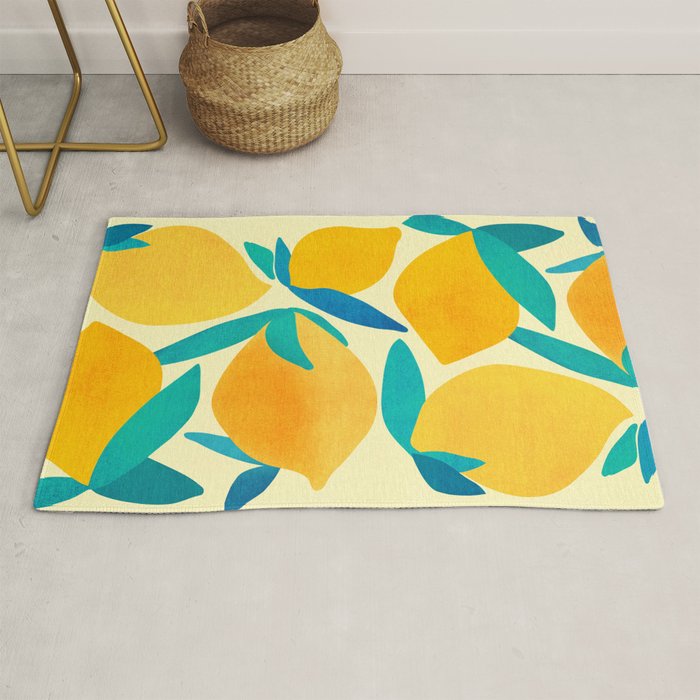 Mangoes - Tropical Fruit Illustration Rug Gallery Image 1