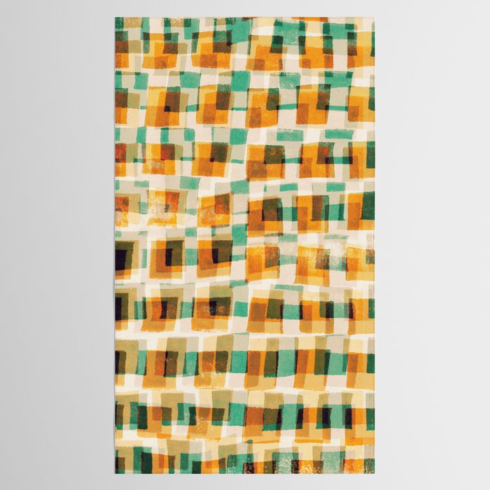 Abstract Linocut Pattern #9 Tablecloth Gallery Image 2