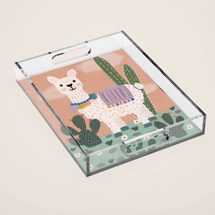Llama  Acrylic Tray Gallery Image 1