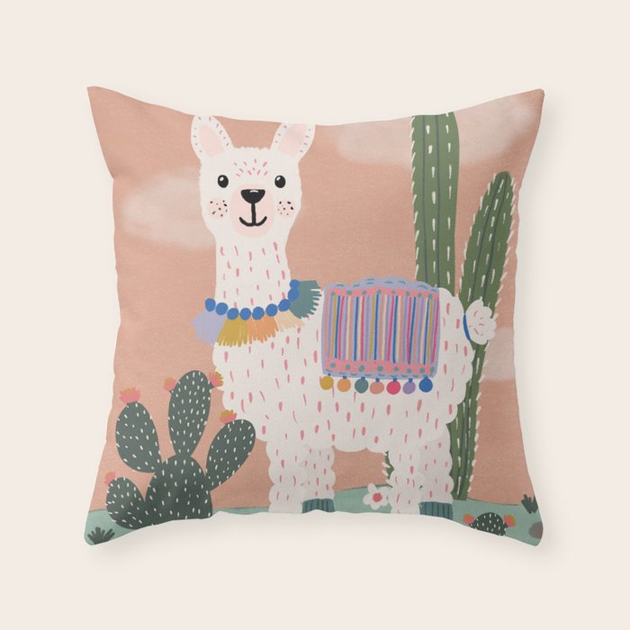 Llama  Throw Pillow Gallery Image 6