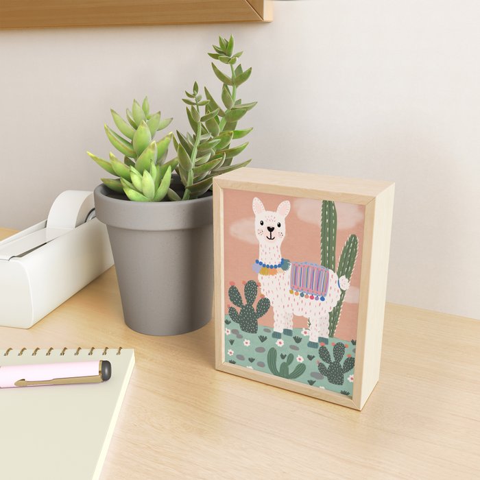 Llama  Mini Art Print Gallery Image 2