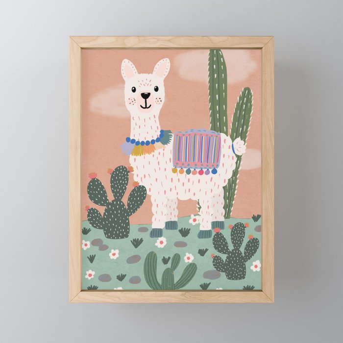 Llama  Mini Art Print Gallery Image 1