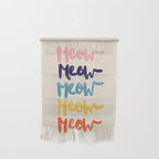 Meow Meow says the cat - typography Wall Hanging Gallery Image 1