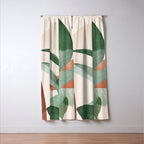 Modern Abstract Art Plant 3 Window Curtain Gallery Image 3