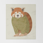 Whimsical Red Panda Throw Blanket Gallery Image 2