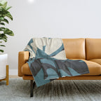 Abstract Modern Flowers 2 Throw Blanket Gallery Image 1