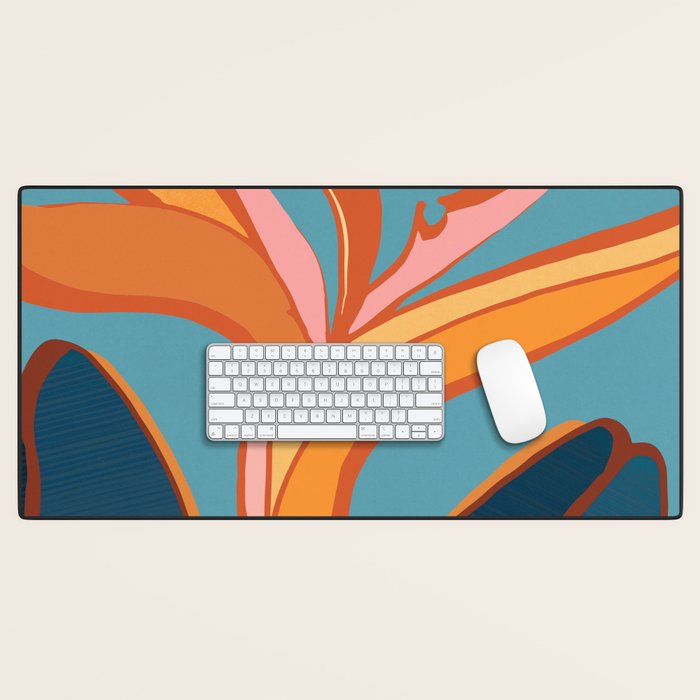 Bird of Paradise Tropical Plant  Desk Mat Gallery Image 1