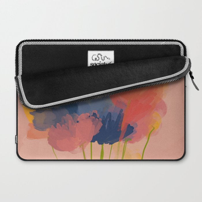 Colorful Messy Flowers In The Sun Laptop Sleeve Gallery Image 2