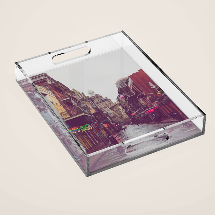 Early Morning on Bourbon Street x New Orleans Photography Acrylic Tray Gallery Image 1