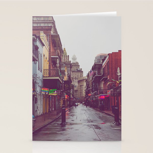 Early Morning on Bourbon Street x New Orleans Photography Stationery Card Gallery Image 1