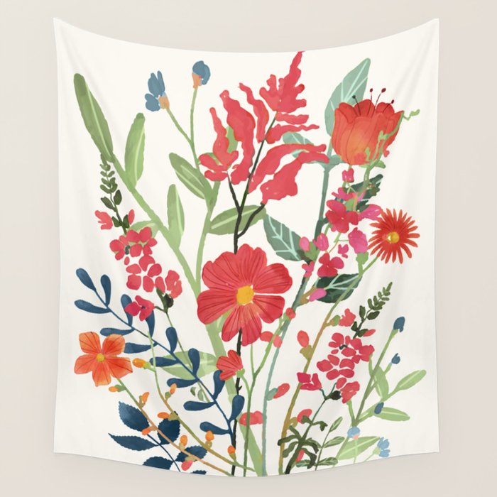 Beautiful Flowers Wall Tapestry Gallery Image 1