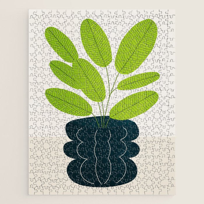 Black Pearl Vase & Spring Bud Leaves: Vases & Stuff 02 Jigsaw Puzzle Gallery Image 1