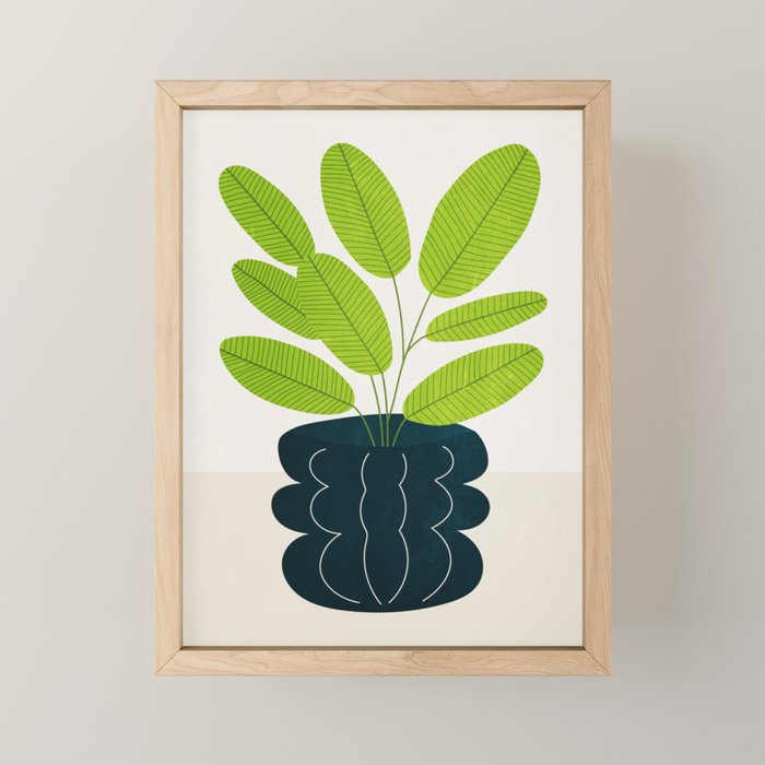 Black Pearl Vase & Spring Bud Leaves: Vases & Stuff 02 Mini Art Print Gallery Image 1