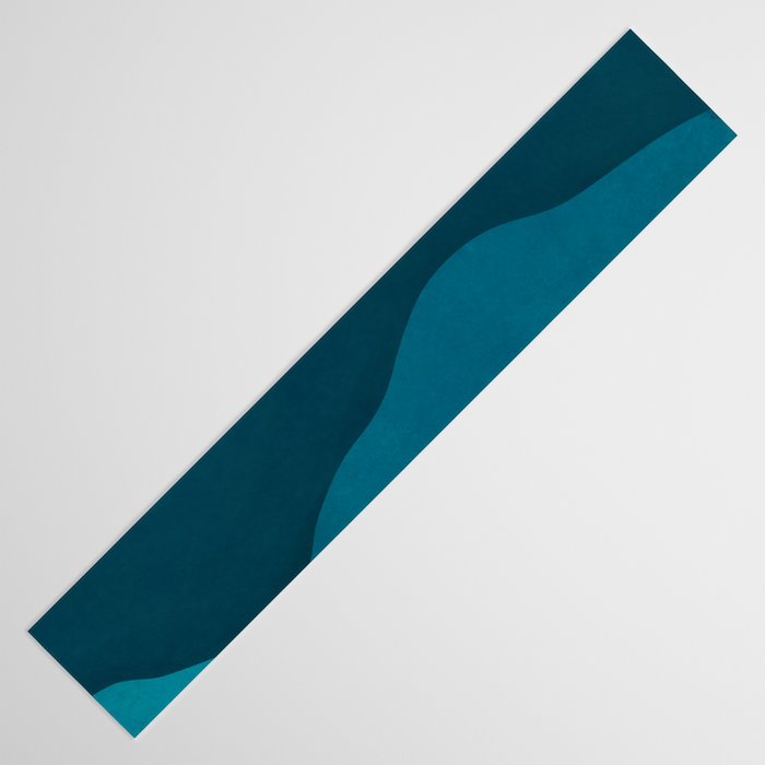 Teal Mountains Minimal Landscape Table Runner Gallery Image 3