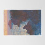 Claude Monet Impressionist Landscape Oil Painting Sunset At Sea Cliffs Ocean Cliff Landscape Rug Gallery Image 2