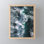 Crashing ocean waves - Ireland's seascapes at sunset Mini Art Print Gallery Image 1