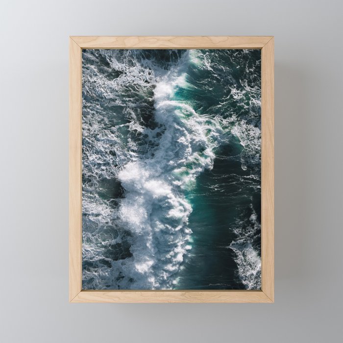 Crashing ocean waves - Ireland's seascapes at sunset Mini Art Print Gallery Image 1