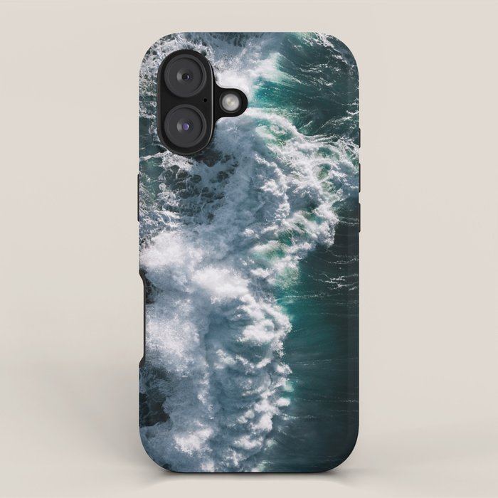 Crashing ocean waves - Ireland's seascapes at sunset iPhone Case Gallery Image 1