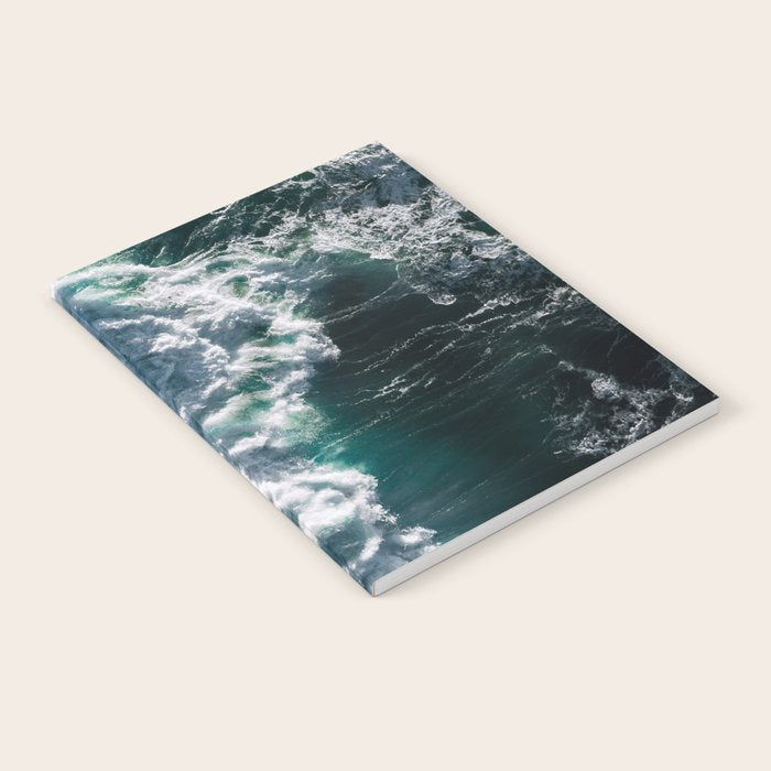 Crashing ocean waves - Ireland's seascapes at sunset Notebook Gallery Image 1