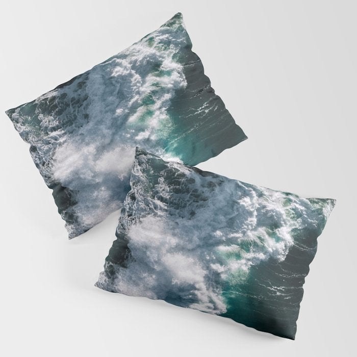 Crashing ocean waves - Ireland's seascapes at sunset Pillow Sham Gallery Image 3