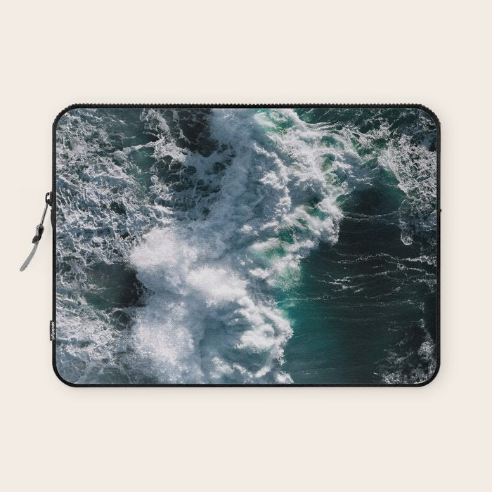 Crashing ocean waves - Ireland's seascapes at sunset Laptop Sleeve Gallery Image 1