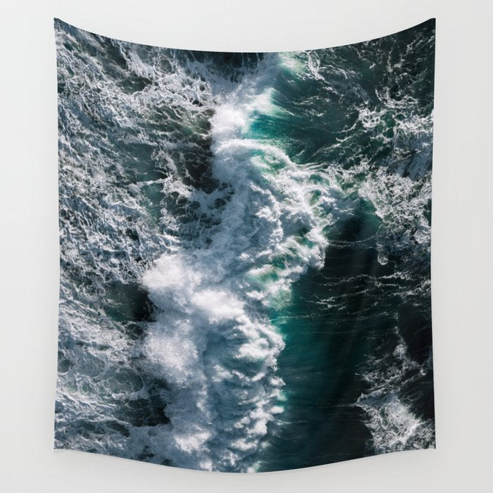 Crashing ocean waves - Ireland's seascapes at sunset Wall Tapestry Gallery Image 4
