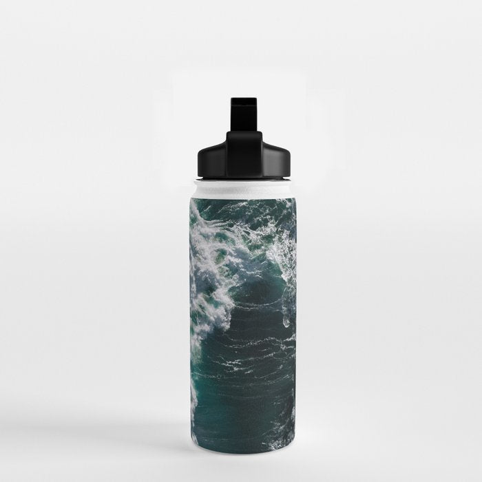 Crashing ocean waves - Ireland's seascapes at sunset Water Bottle Gallery Image 2