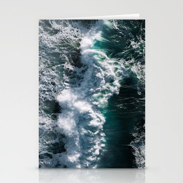 Crashing ocean waves - Ireland's seascapes at sunset Stationery Card Gallery Image 2