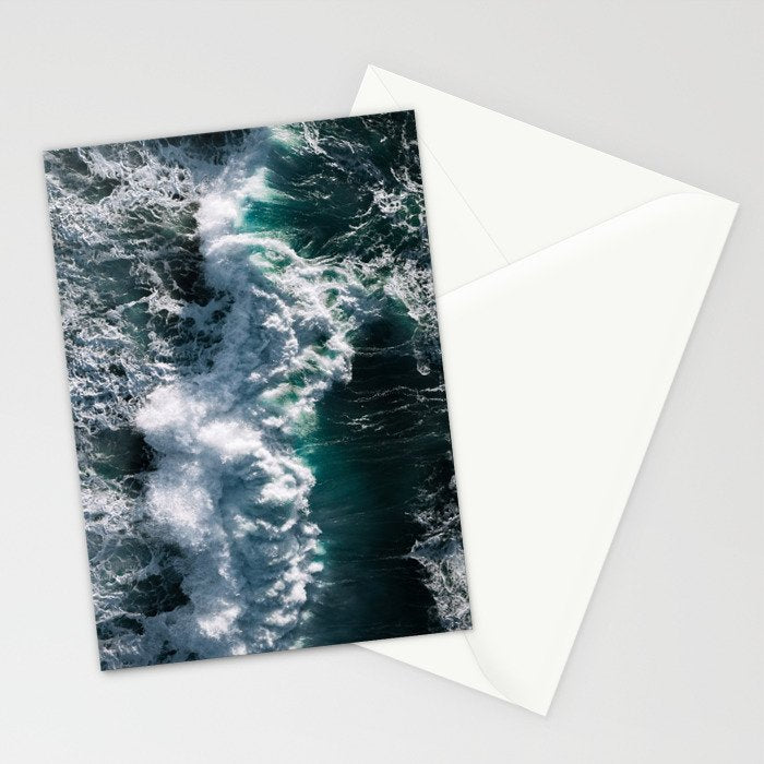 Crashing ocean waves - Ireland's seascapes at sunset Stationery Card Gallery Image 2