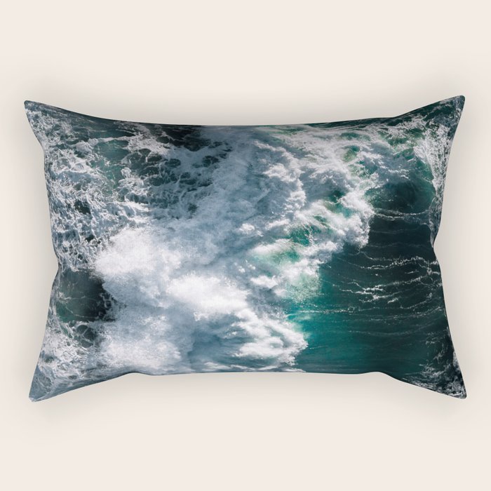 Crashing ocean waves - Ireland's seascapes at sunset Rectangular Pillow Gallery Image 2