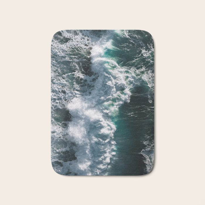 Crashing ocean waves - Ireland's seascapes at sunset Bath Mat Gallery Image 1