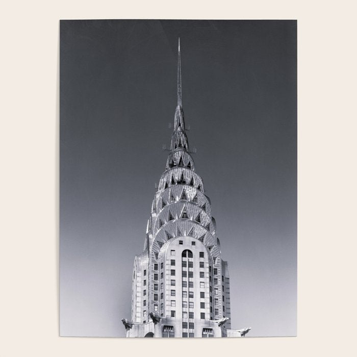 Pinnacle skyscraper sphere, New York, New York architectural black and white photograph Poster Gallery Image 4