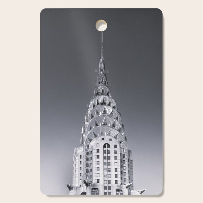 Pinnacle skyscraper sphere, New York, New York architectural black and white photograph Cutting Board Gallery Image 1