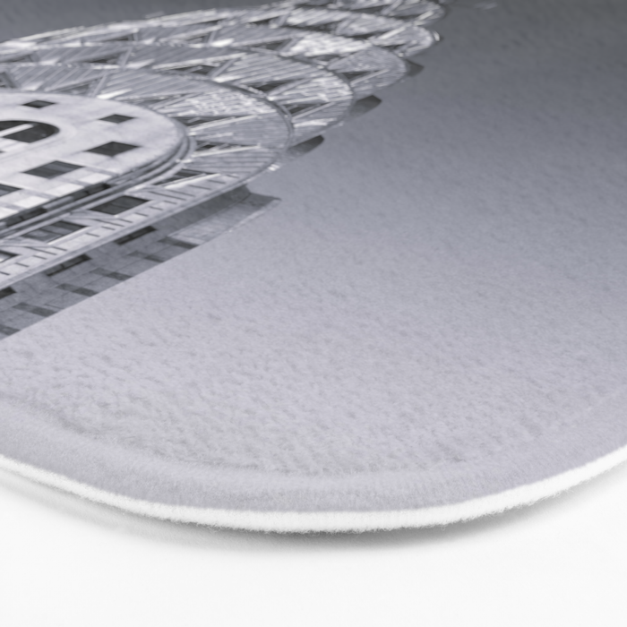 Pinnacle skyscraper sphere, New York, New York architectural black and white photograph Bath Mat Gallery Image 3