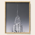 Pinnacle skyscraper sphere, New York, New York architectural black and white photograph Serving Tray Gallery Image 1