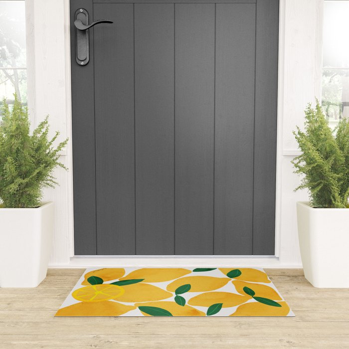lemon mediterranean still life Welcome Mat Gallery Image 3
