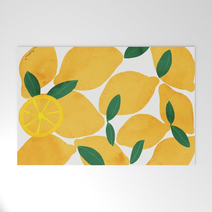 lemon mediterranean still life Welcome Mat Gallery Image 1