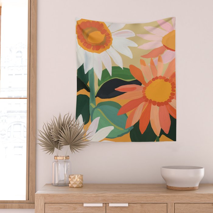 Sunflowers 22 Wall Tapestry Gallery Image 2
