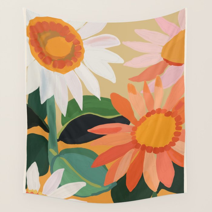 Sunflowers 22 Wall Tapestry Gallery Image 1