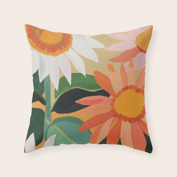 Sunflowers 22 Throw Pillow Gallery Image 6