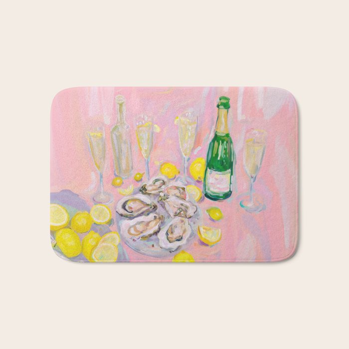 Oysters and Champagne Celebration Bath Mat Gallery Image 1