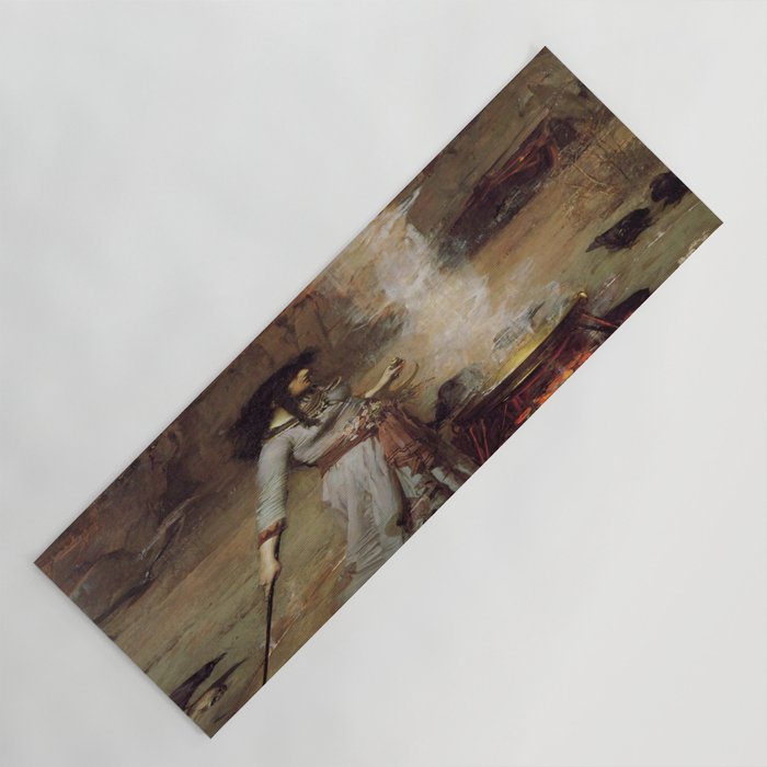 John William Waterhouse The Magic Circle Yoga Mat Gallery Image 1