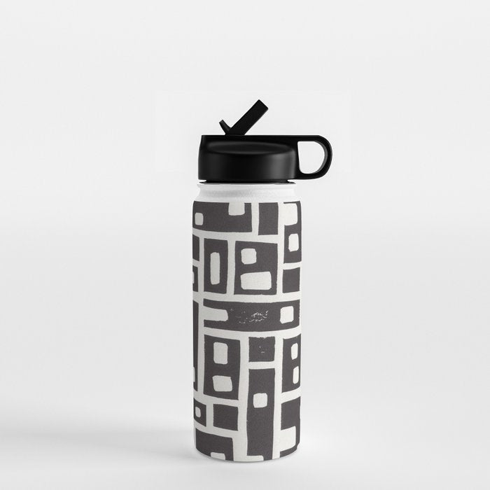 City / Lino Print Water Bottle Gallery Image 1