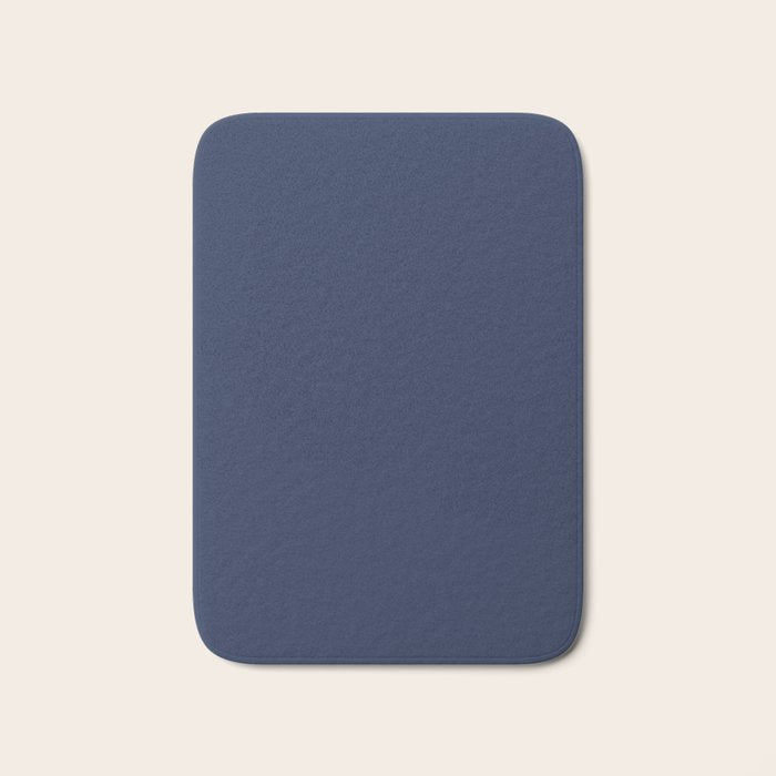 Solid Navy Blue Bath Mat Gallery Image 1