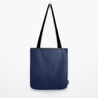 Solid Navy Blue Tote Bag Gallery Image 2
