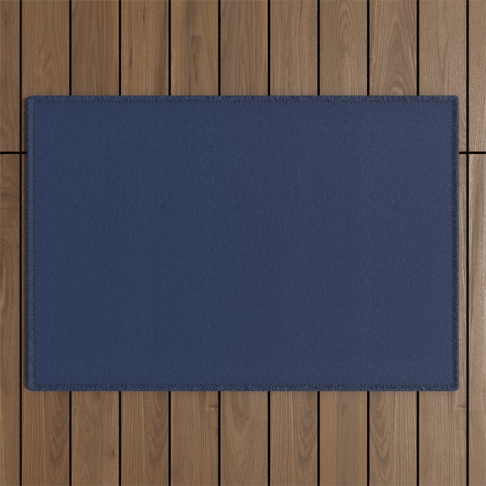 Solid Navy Blue Outdoor Rug Gallery Image 1