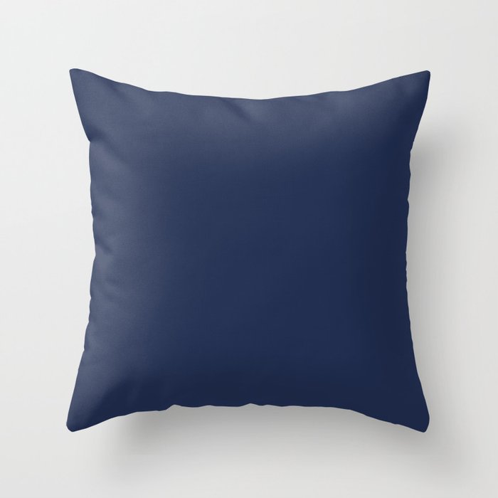 Solid Navy Blue Throw Pillow Gallery Image 1