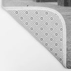 Two French Cats, Paris Left Bank black and white cityscape photograph / photography Bath Mat Gallery Image 2